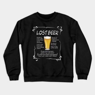 Lost Beer - on Dark Crewneck Sweatshirt